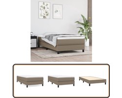 vidaXL - Boxspring - bed - 100x200 - cm - stof - taupe