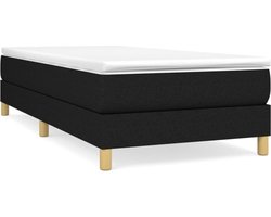 vidaXL - Boxspring - bed - 100x200 - cm - stof - zwart