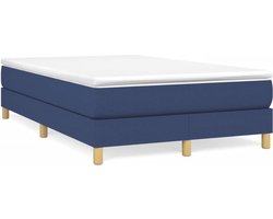 vidaXL - Boxspring - bed - 120x200 - cm - stof - blauw