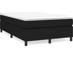 vidaXL - Boxspring - bed - 120x200 - cm - stof - zwart