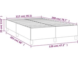 vidaXL - Boxspring - bed - 120x200 - cm - stof - zwart