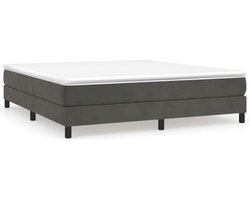 vidaXL - Boxspring - bed - 160x200 - cm - fluweel - donkergrijs
