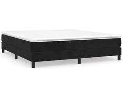 vidaXL - Boxspring - bed - 160x200 - cm - fluweel - zwart