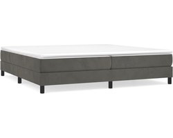 vidaXL - Boxspring - bed - 200x200 - cm - fluweel - donkergrijs