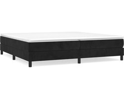 vidaXL - Boxspring - bed - 200x200 - cm - fluweel - zwart