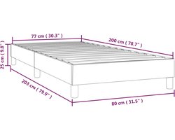 vidaXL - Boxspring - bed - 80x200 - cm - fluweel - donkergrijs