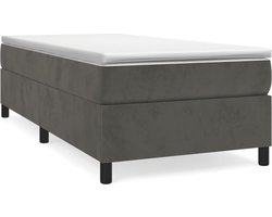 vidaXL - Boxspring - bed - 80x200 - cm - fluweel - donkergrijs