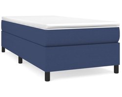 vidaXL - Boxspring - bed - 90x190 - cm - stof - blauw