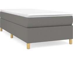 vidaXL - Boxspring - bed - 90x190 - cm - stof - donkergrijs