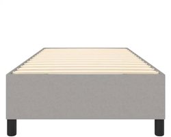 vidaXL - Boxspring - bed - 90x190 - cm - stof - lichtgrijs