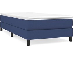 vidaXL - Boxspring - bed - 90x200 - cm - stof - blauw