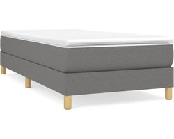 vidaXL - Boxspring - bed - 90x200 - cm - stof - donkergrijs