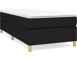 vidaXL - Boxspring - bed - 90x200 - cm - stof - zwart