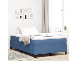 vidaXL - Boxspring - bed - Blauw - 120 - x - 200 - cm - Katoenen - stof