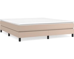 vidaXL - Boxspring - bed - kunstleer - cappuccinokleurig - 160x200 - cm