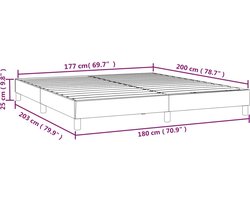 vidaXL - Boxspring - bed - kunstleer - cappuccinokleurig - 180x200 - cm