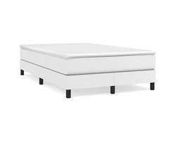 vidaXL - Boxspring - bed - kunstleer - wit - 120x200 - cm