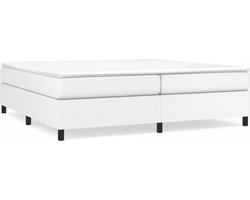 vidaXL - Boxspring - bed - kunstleer - wit - 200x200 - cm