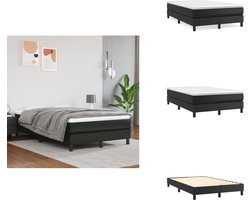 vidaXL - Boxspring - bed - kunstleer - zwart - 120x200 - cm