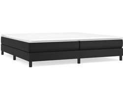 vidaXL - Boxspring - bed - kunstleer - zwart - 200x200 - cm