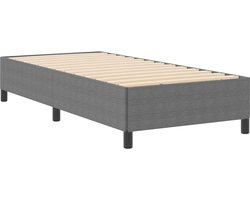 vidaXL - Boxspring - bed - Lichtgrijs - 90 - x - 200 - cm - Corduroy - stof