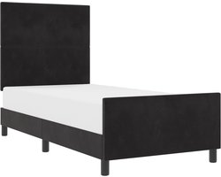 vidaXL - Boxspring - bed - met - hoofdeinde - Zwart - 80 - x - 200 - cm - Fluweel
