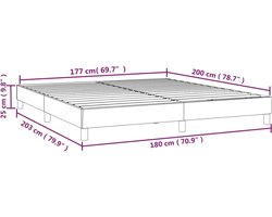 vidaXL - Boxspring - bed - stof - blauw - 180x200 - cm