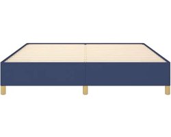 vidaXL - Boxspring - bed - stof - blauw - 180x200 - cm
