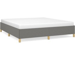 vidaXL - Boxspring - bed - stof - donkergrijs - 180x200 - cm