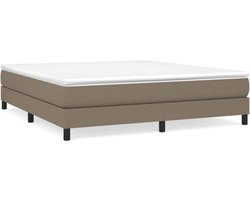 vidaXL - Boxspring - bed - stof - taupe - 180x200 - cm