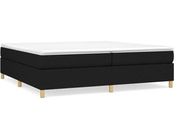 vidaXL - Boxspring - bed - stof - zwart - 200x200 - cm