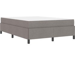 vidaXL - Boxspring - bed - Taupe - en - zwart - 140 - x - 200 - cm