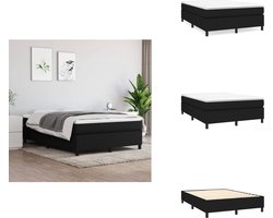 vidaXL Boxspring - Boxsprings - Bed - Slaapmeubel - Boxspring met matras stof zwart 140x200 cm