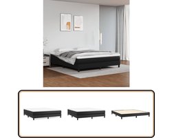 vidaXL Boxspring - Met matras en topmatras - 180x200 cm Boxspringbed - Kunstleder Bed - Pocketveer Matras - Midden Hard - Slaapkamer Meubels
