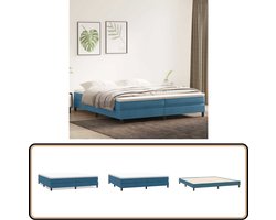 vidaXL Boxspring zonder matras fluweel donkerblauw 200x220 cm