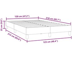 vidaXL - Boxspring - zonder - matras - fluweel - donkergroen - 120x210 - cm