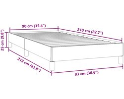 vidaXL - Boxspring - zonder - matras - fluweel - roze - 90x210 - cm