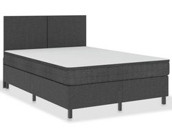 vidaXL - Boxspringframe - stof - grijs - 140x200 - cm