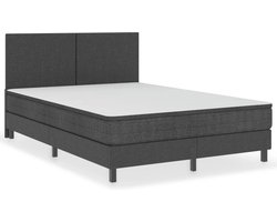 vidaXL - Boxspringframe - stof - grijs - 160x200 - cm
