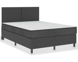 vidaXL - Boxspringframe - stof - grijs - 160x200 - cm