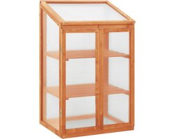 vidaXL - Broeikas - 60x45x100 - cm - vurenhout