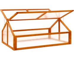 vidaXL Broeikas - Bruin Vurenhout - 114x80x50 cm Tuinhuisje - Broeikas Hout - Tuingereedschap - Kwekerij - Plantenkast