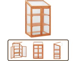 vidaXL Broeikas - Vurenhout - 60x45x100 cm Kweekkas - Broeikas - Tuinkas - Hout - Vurenhout