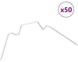 vidaXL - Broeikasklemmen - 50 - st - W - type - gegalvaniseerd - staal