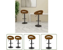 vidaXL Bruine Barkrukken - Barkrukken - Barkrukken 2 st fluweel bruin - Fluweelbarkrukken - Stoelen - Barstoelen