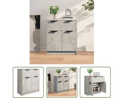 vidaXL Buffetkast - Dressoir - Dressoir 60x30x70 cm bewerkt hout betongrijs - Tv-meubel - Beton Grijs - Bewerkt Hout