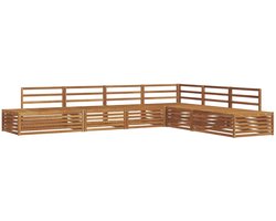 vidaXL - Buiten - bank - set - 6 - Stuk - Naturel - Massief - Acacia - Hout