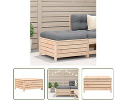 vidaXL Buiten Bank - Tuin Bank - Tuinvoetenbank met kussen massief grenenhout - Lounge Set - Grenen Hout - Teak Tafel