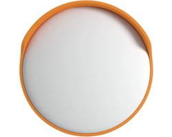 vidaXL - Buiten - Convex - Verkeersspiegel - Oranje - Ø30 - cm - Polycarbonaat