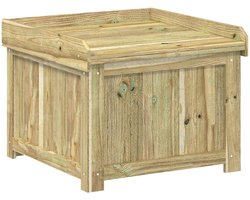 vidaXL - Buiten - Kussenbox - Geïmpregneerd - grenenhout - 58,5 - x - 60 - x - 47 - cm